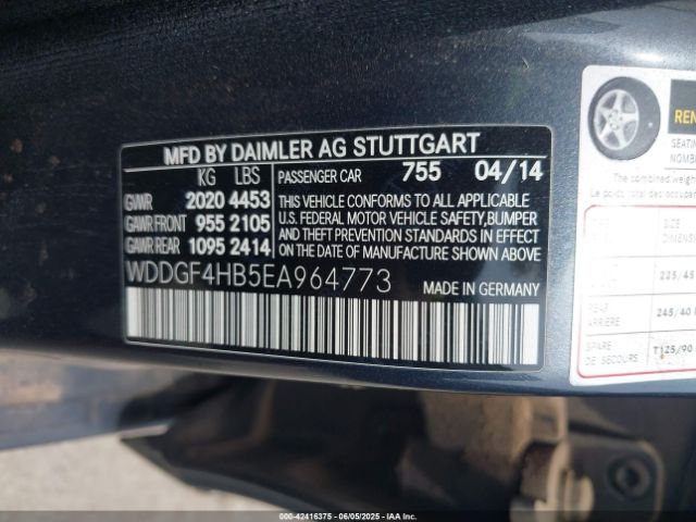 WDDGF4HB5EA964773 Mercedes-Benz C 250 Luxury/sport