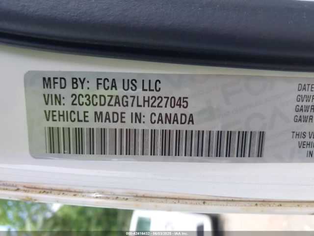 2020 DODGE CHALLENGER 2C3CDZAG7LH227045 Photo 8