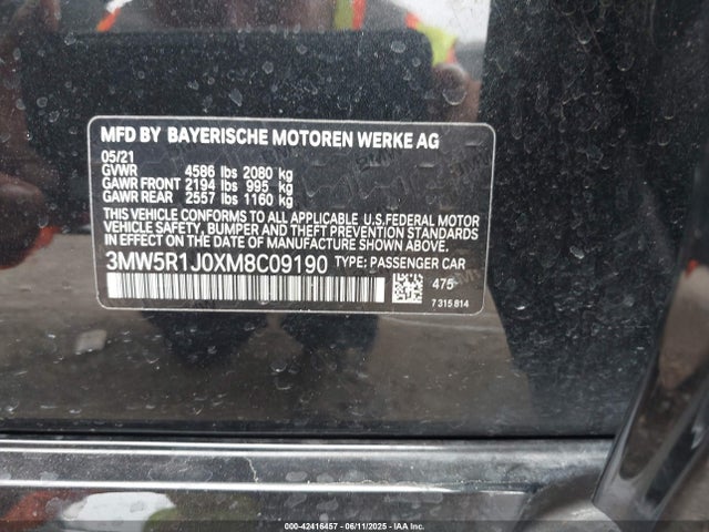 3MW5R1J0XM8C09190 BMW 330I