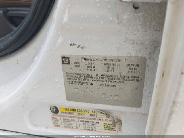 2009 CHEVROLET MALIBU 1G1ZJ57B29F174776 Photo 8