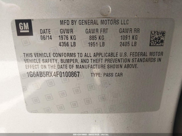 2015 CADILLAC ATS 1G6AB5RX4F0100867 Photo 8