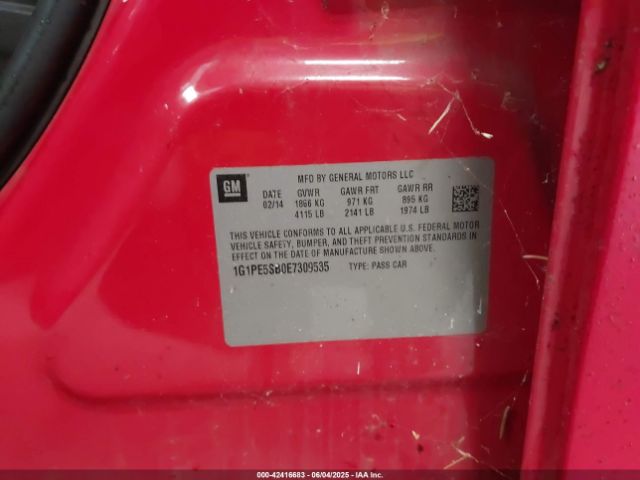 1G1PE5SB0E7309535 Chevrolet Cruze 2lt Auto
