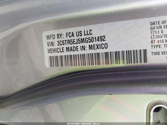 3C6TR5EJ5MG501492 RAM 2021