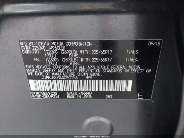 2018 TOYOTA RAV4 HYBRID JTMRJREV0JD252256 Photo 8