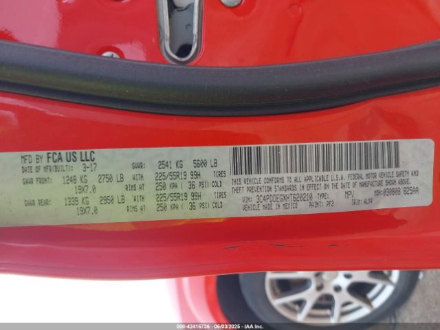2017 DODGE JOURNEY 3C4PDDEGXHT620210 Photo 8