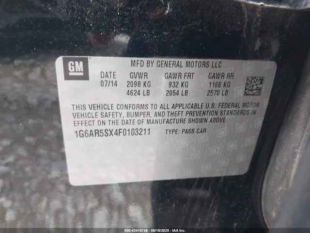 2015 CADILLAC CTS 1G6AR5SX4F0103211 Photo 8