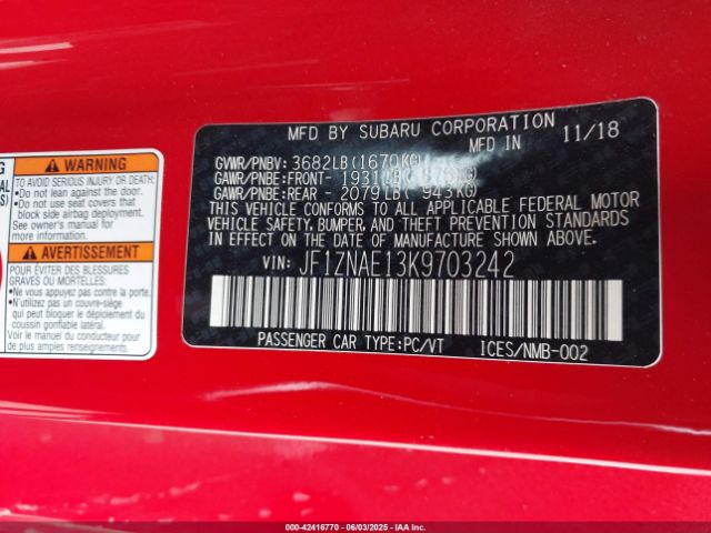 2019 TOYOTA 86 JF1ZNAE13K9703242 Photo 8