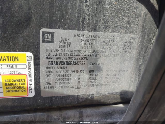 5GAKVCKD6EJ347332 Buick Enclave Premium