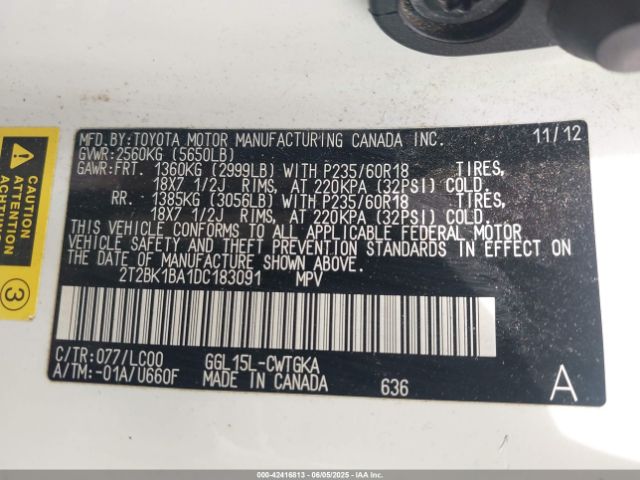 2013 LEXUS RX 350 2T2BK1BA1DC183091 Photo 8