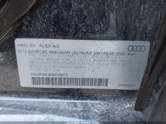 2013 AUDI A4 WAUFFAFL8DN038873 Photo 8