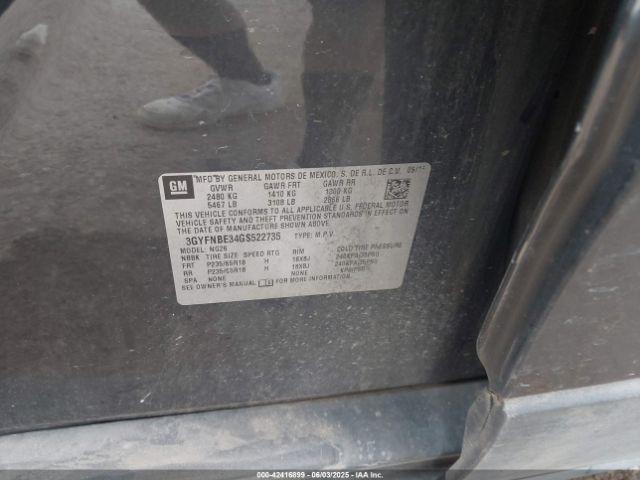 2016 CADILLAC SRX 3GYFNBE34GS522735 Photo 8