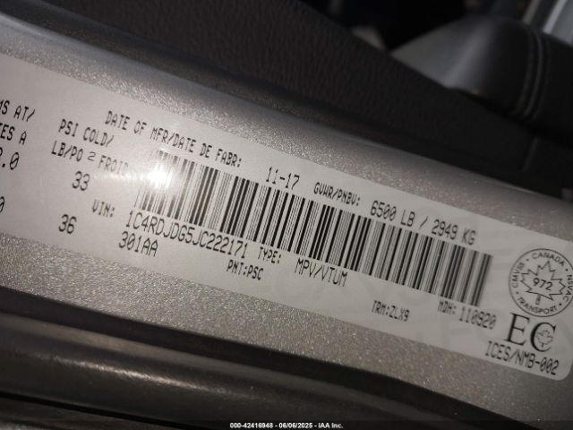 2018 DODGE DURANGO 1C4RDJDG5JC222171 Photo 8