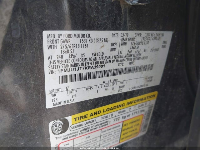 1FMJU1JT7KEA39001 Ford 3.5l gtdi