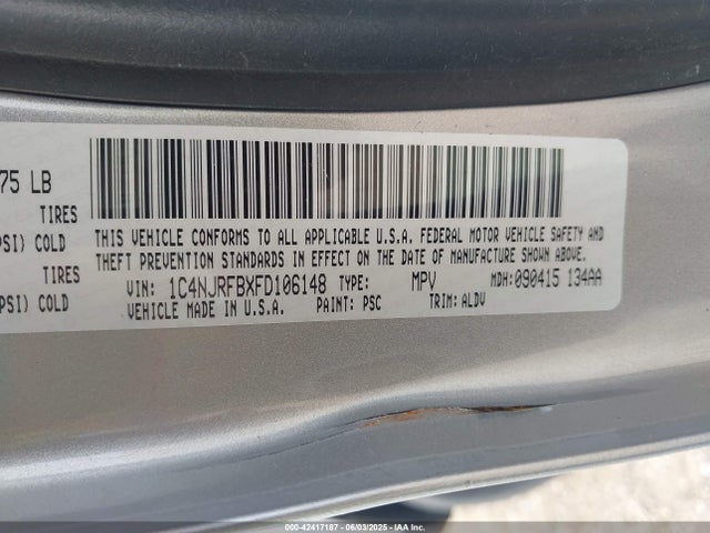 1C4NJRFBXFD106148 Jeep Patriot High Altitude Edition
