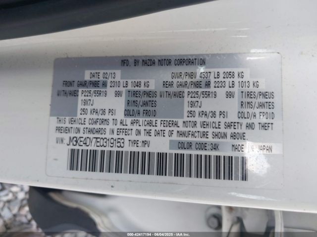 JM3KE4DY7E0319153 Mazda Cx-5 Grand Touring