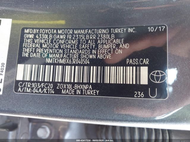 NMTKHMBX6JR040504 Toyota C-HR XLE