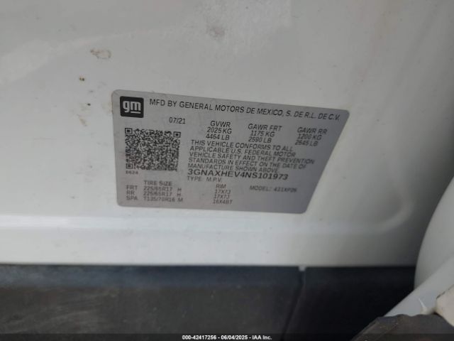 2022 CHEVROLET EQUINOX 3GNAXHEV4NS101973 Photo 8