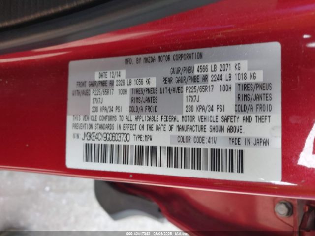 JM3KE4CY9G0603730 Mazda Cx-5 Touring