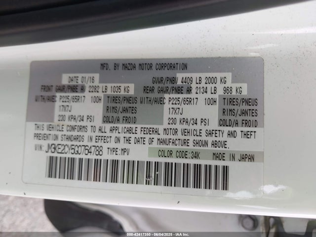 JM3KE2CY5G0764788 Mazda py