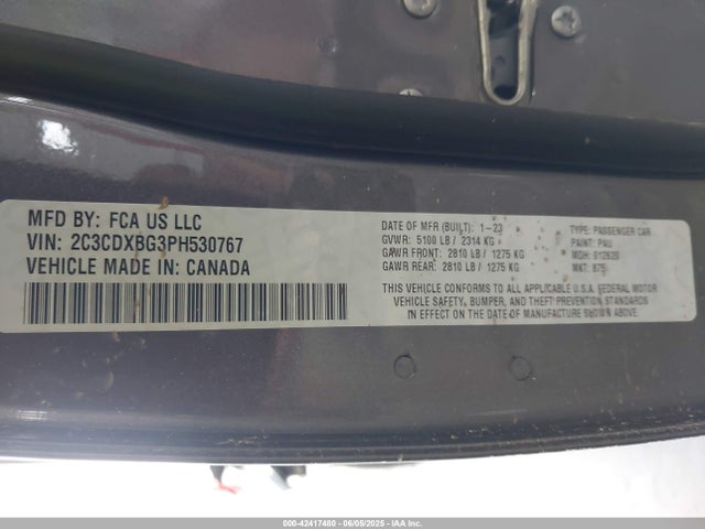Dodge Charger 2023 2C3CDXBG3PH530767 Image 9