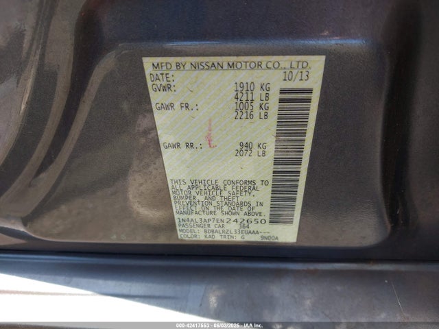 1N4AL3AP7EN242650 Nissan Altima