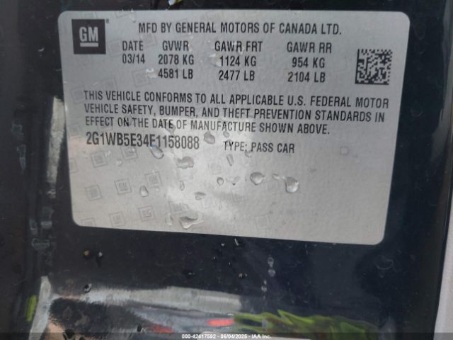 2G1WB5E34E1158088 Chevrolet lfx