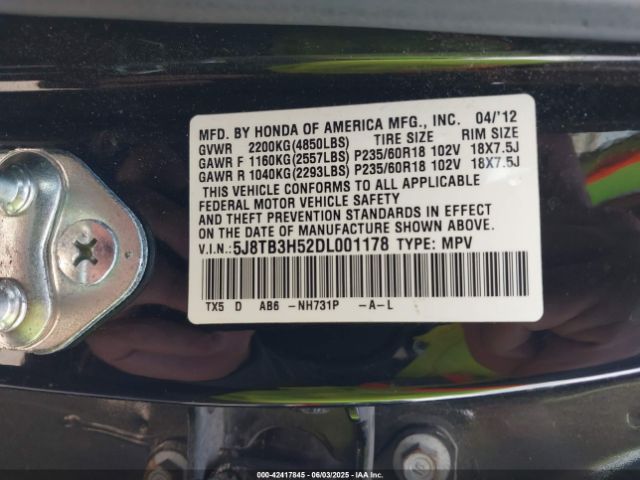 2013 ACURA RDX 5J8TB3H52DL001178 Photo 8