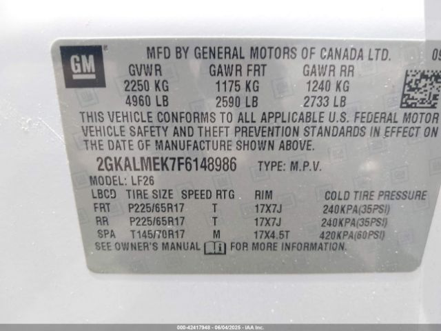 2GKALMEK7F6148986 GMC Terrain Sle-1