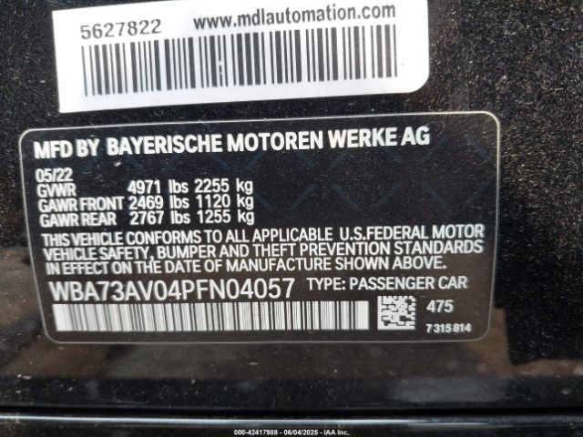 2023 BMW 430I GRAN COUPE WBA73AV04PFN04057 Photo 8