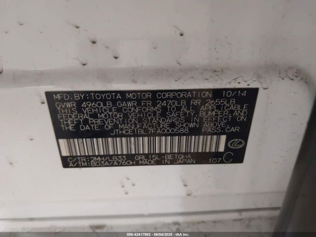 2015 LEXUS GS 350 JTHCE1BL7FA000588 Photo 8