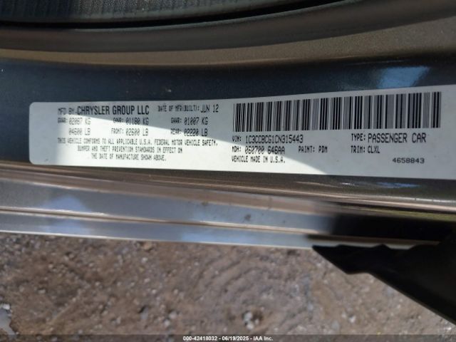 2012 CHRYSLER 200 1C3CCBCG1CN315443 Photo 8