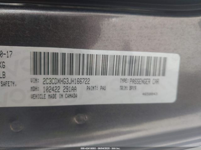 2018 DODGE CHARGER 2C3CDXHG3JH166722 Photo 8
