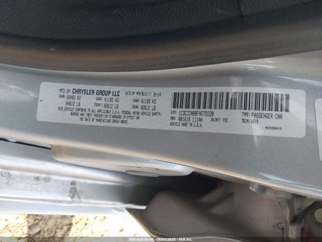 2015 CHRYSLER 200 1C3CCCAB8FN572228 Photo 8