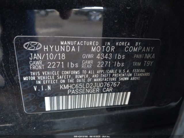 KMHC65LD2JU076767 Hyundai IONIQ PLUG-IN HYBRID