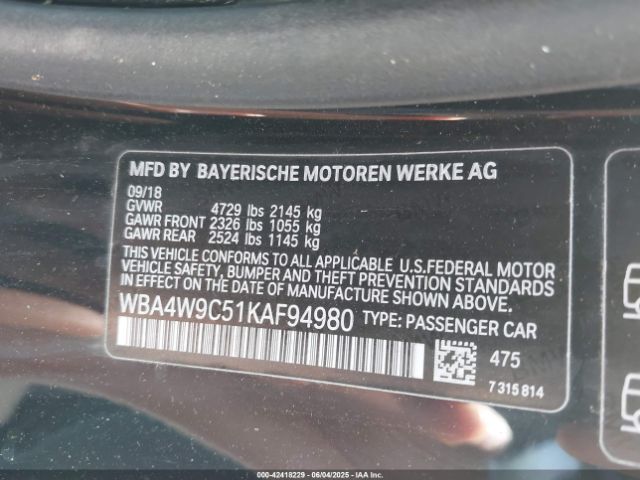 2019 BMW 440I WBA4W9C51KAF94980 Photo 8