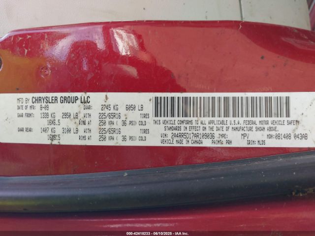 2010 CHRYSLER TOWN & COUNTRY 2A4RR5D17AR109036 Photo 8