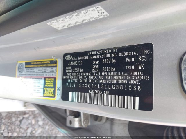 5XXGT4L31LG381038 KIA Optima Lx