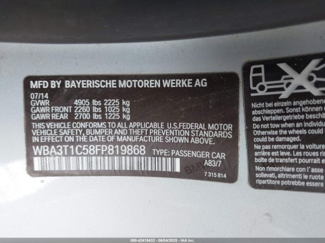 2015 BMW 428I WBA3T1C58FP819868 Photo 8