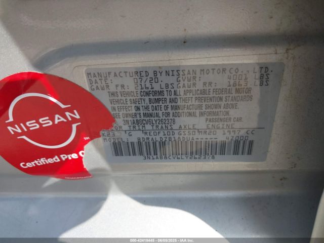 2020 NISSAN SENTRA 3N1AB8CV6LY262378 Photo 8