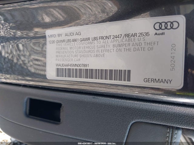 2021 AUDI A4 WAUEAAF45MN007891 Photo 8