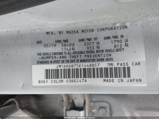 JM1DKDB75K1448857 Mazda Cx-3 Sport