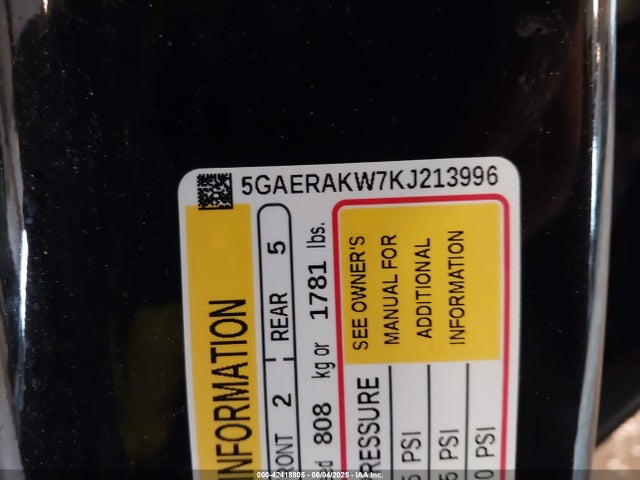 Aukcja sprzedaży 2019 Buick Enclave Fwd Preferred, vin: 5GAERAKW7KJ213996, numer aukcji: 42418805