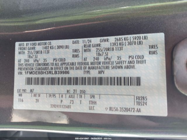 2024 FORD BRONCO 1FMDE8BH3RLB39986 Photo 8