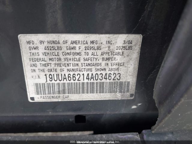 2004 ACURA TL 19UUA66214A034623 Photo 8