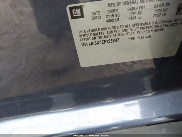 1G11J5SX4EF125847 Chevrolet Malibu 2lz