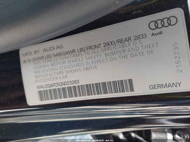 2016 AUDI A7 WAU2GAFC5GN023263 Photo 8