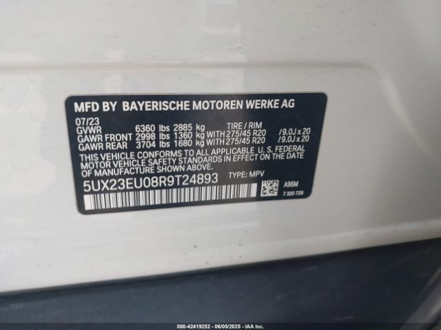 2024 BMW X5 5UX23EU08R9T24893 Photo 8