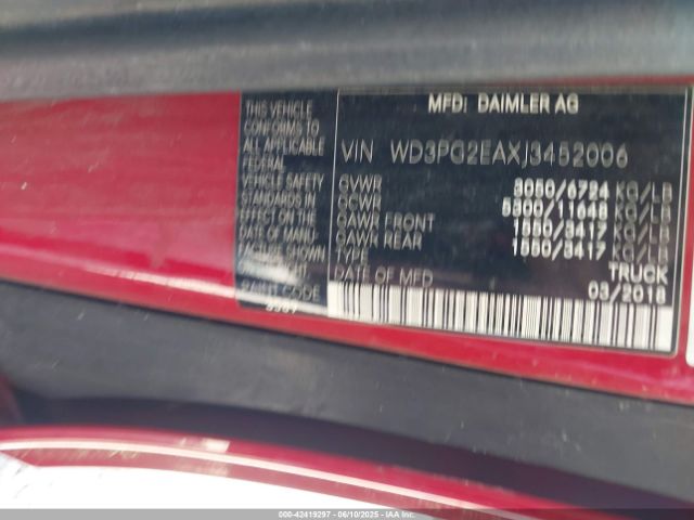 2018 MERCEDES-BENZ METRIS WD3PG2EAXJ3452006 Photo 8