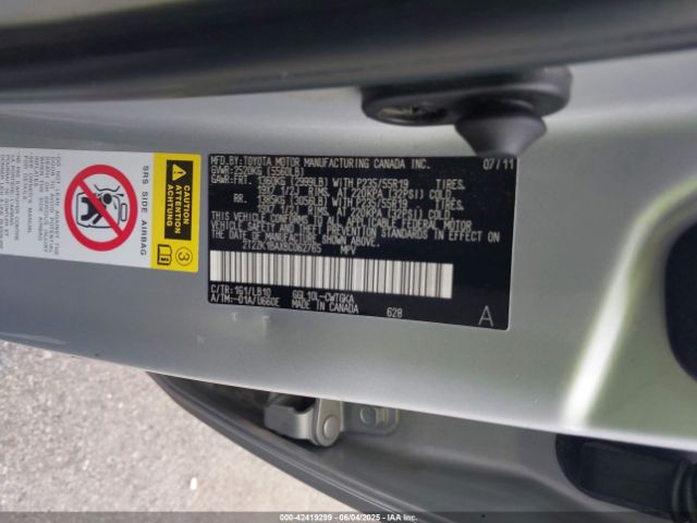 2011 LEXUS RX 350 2T2ZK1BAXBC062765 Photo 8