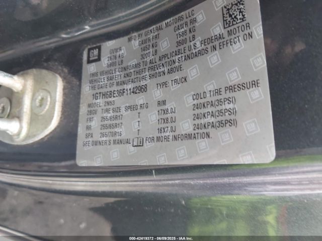 1GTH6BE36F1142968 GMC CANYON SLE